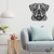 Woodecora - Aplique de Parede em Mdf 3D Pug. Escultura, Quadro Decorativo