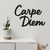 Woodecora - Palavra Lettering Aplique de Parede em Mdf 3D Carpe Diem. Frase, Escultura, Quadro Decorativo