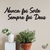 Woodecora - Frase Lettering Aplique de Parede em Mdf 3D Nunca foi sorte, sempre foi Deus. Frase, Escultura, Quadro Decorativo