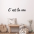 Woodecora - Palavra Lettering Aplique de Parede em Mdf 3D Cest la vie. Frase, Escultura, Quadro Decorativo