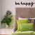 Woodecora - Palavra Lettering Aplique de Parede em Mdf 3D Be Happy. Frase, Escultura, Quadro Decorativo