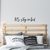 Woodecora - Frase Lettering Aplique de Parede em Mdf 3D Lets Stay in Bed. Frase, Escultura, Quadro Decorativo