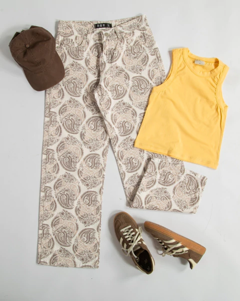 Pantalon Straight de Jean Bandana