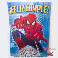 AFICHE FELIZ CUMPLE HOMBRE ARAÑA