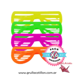 LENTE FLUO ECONOMICO RAYADO x6