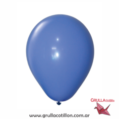 GLOBO PERLADO AZUL FRANCIA 12" x10