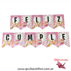 BANDERIN FELIZ CUMPLE BARBIE