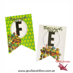 BANDERIN FELIZ CUMPLE TORTUGAS NINJA - comprar online