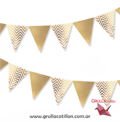 BANDERIN DORADO - ZIG ZAG - comprar online