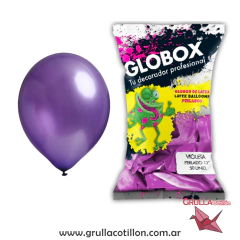 BOLSA GLOBO PERLADO VIOLETA 12" x50