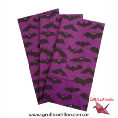 BOLSITA PAPEL VIOLETA CON MIERCUELAGOS x10