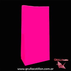 BOLSITA PAPEL ROSA FLUO x10
