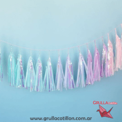 GUIRNALDA BORLAS IRIDISCENTES