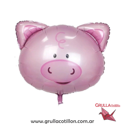 GLOBO MINI CABEZA CHANCHITO 40 cm.