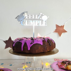 CAKE TOPPER FELIZ CUMPLE ESPACIAL - comprar online