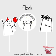 CAKE TOPPER x3 - FLORK MEME