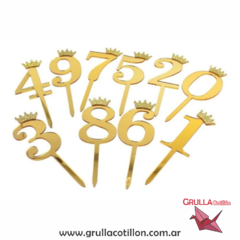CAKE TOPPER NUMERO DORADO - comprar online
