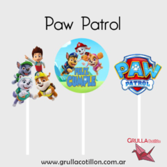 CAKE TOPPER x3 - PAW PATROL