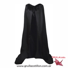 CAPA NEGRA ADULTO SIN CAPUCHA