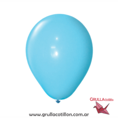 GLOBO PERLADO CELESTE 12" x10