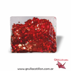 CONFETTI GLITTER ROJO x 20 gr.
