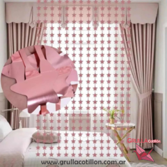 CORTINA METALIZADA ESTRELLAS ROSE GOLD