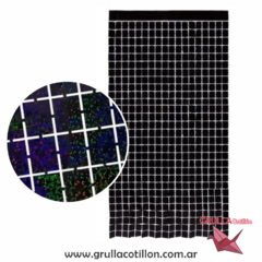 CORTINA HOLOGRAFICA PANEL NEGRA - comprar online