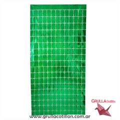 CORTINA HOLOGRAFICA PANEL VERDE
