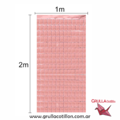 CORTINA METALIZADA PANEL ROSE GOLD
