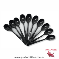 CUCHARAS PREMIUM NEGRAS x10
