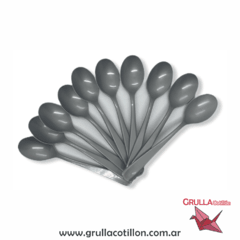 CUCHARAS PREMIUM PLATEADAS x10