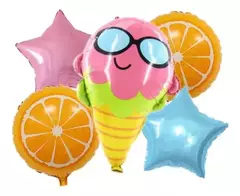 SET 5 GLOBOS HELADITO