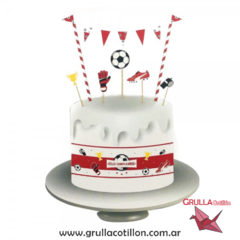 DECORACIÓN PARA TORTA ROJO Y BLANCO