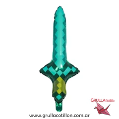 GLOBO FORMA ESPADA MINECRAFT 50 cm