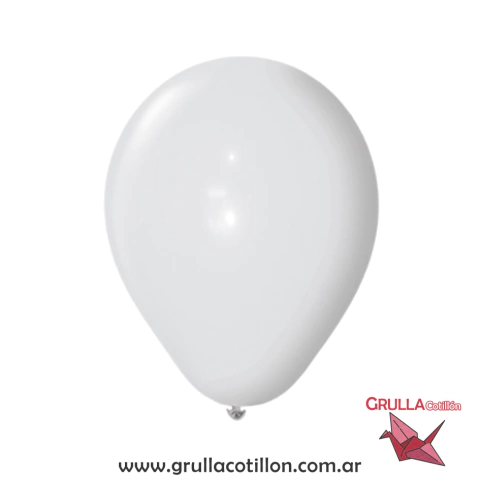 GLOBO PERLADO BLANCO 12" x10