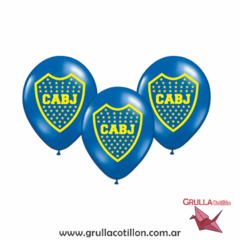 GLOBOS ESTAMPADOS BOCA x5