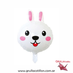 GLOBO CABEZA CONEJITO BLANCO 18"