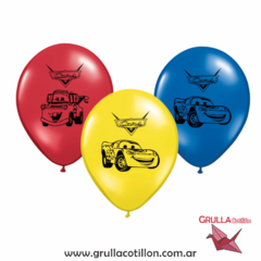 GLOBOS ESTAMPADOS CARS x5 - comprar online