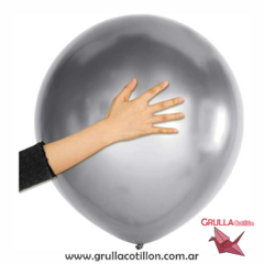 SUPER GLOBO CROMADO 18" (Elegir color) - GRULLA COTILLÓN