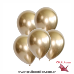 GLOBO CROMADO DORADO 10" x10 - comprar online