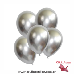 GLOBO CROMADO PLATEADO 10" x10