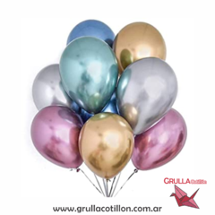 GLOBO CROMADO SURTIDOS 12" x5