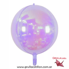 GLOBO ESFERA 4D IRIDISCENTE 22"