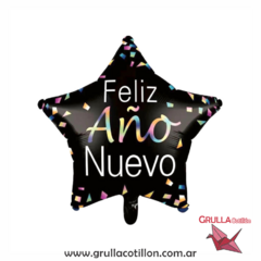 GLOBO FELIZ AÑO NUEVO ESTRELLA 18"