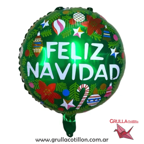 GLOBO FELIZ NAVIDAD VERDE 45 cm - MODELO 2 - comprar online