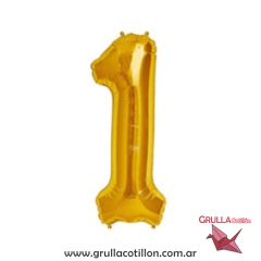 GLOBO NUMERO DORADO 34" - comprar online