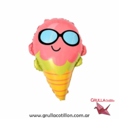 GLOBO FORMA HELADITO CON LENTES 65 CM