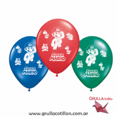 GLOBO ESTAMPADO MARIO BROS x5