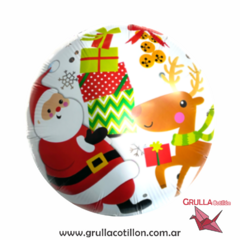 GLOBO NAVIDAD PAPA NOEL CON REGALOS 18"