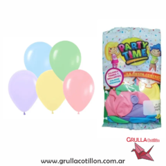 GLOBOS ECONOMICOS PASTEL SURTIDO 9" x25 unidades